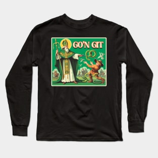 Vintage Retro Funny St. Patrick's Day Go'n Git Snake Long Sleeve T-Shirt